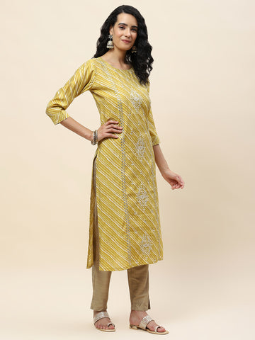 Embroidered Muslin Kurta