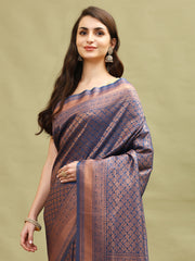 Zari Jaal Brocade Handloom Woven Saree