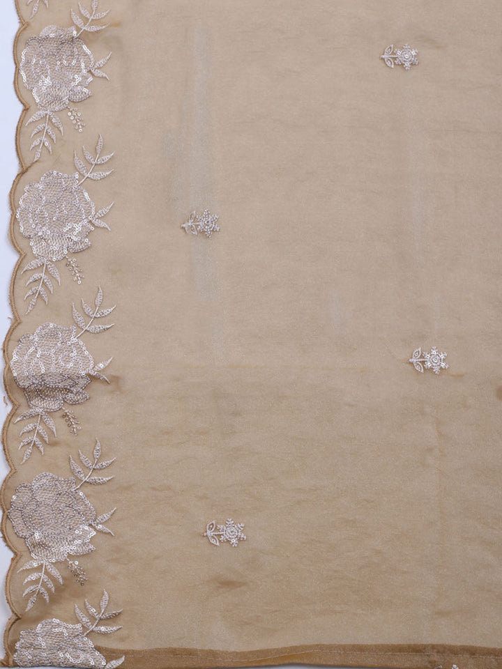 Embroidered Tissue Unstitched Suit With Dupatta