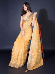 Sequence Embroidery Tissue Saree