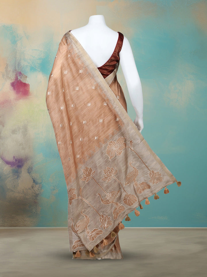 Printed &amp; Embroidered Booti Art Silk Saree