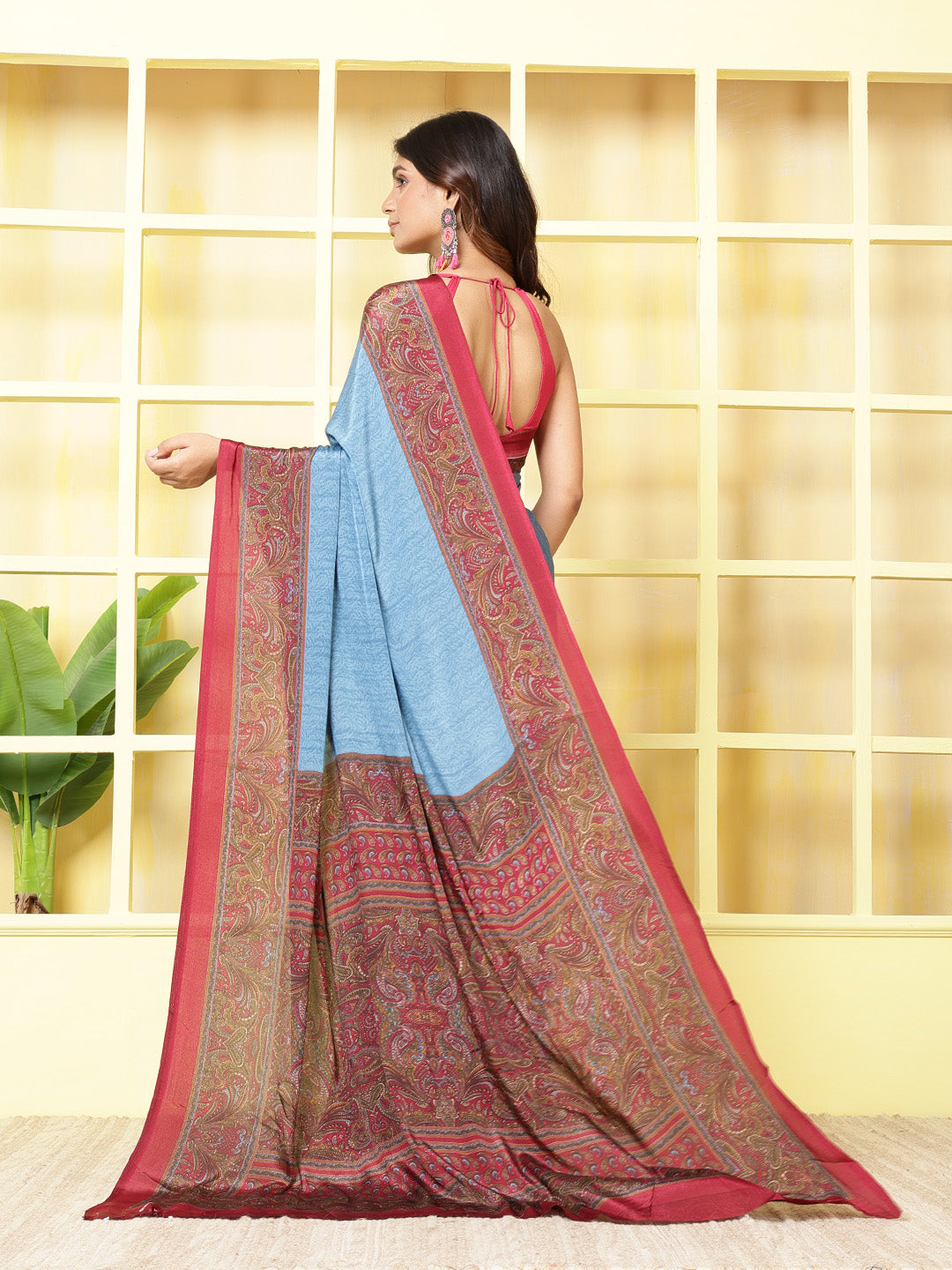 Digital Printed Crepe Saree