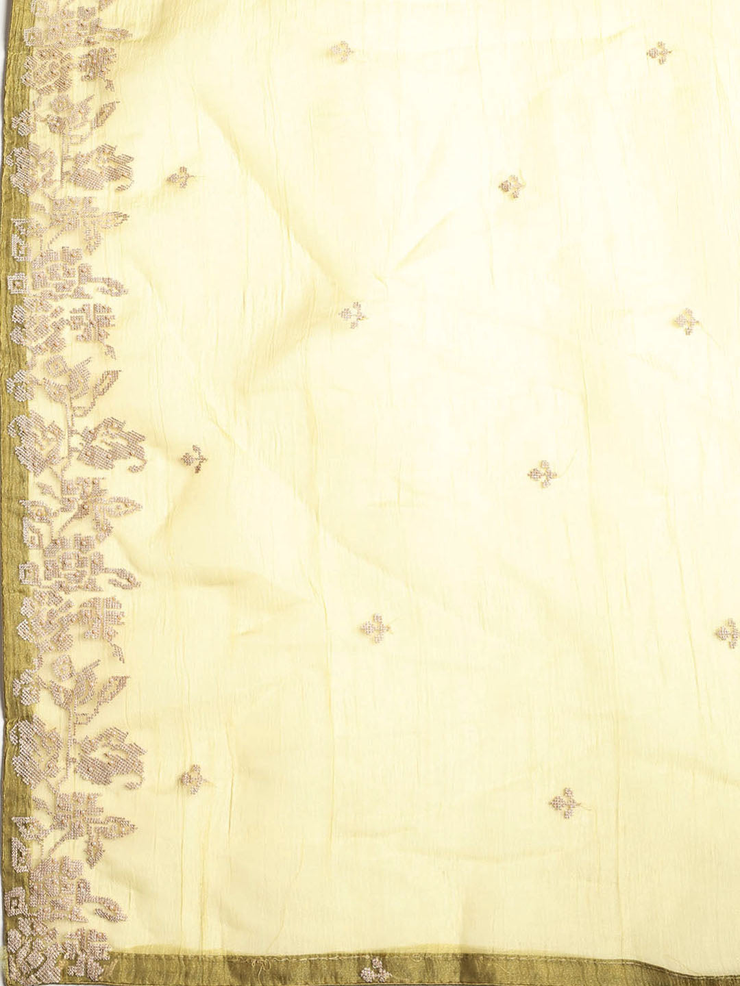 Embroidered Tissue Unstitched Suit With Dupatta