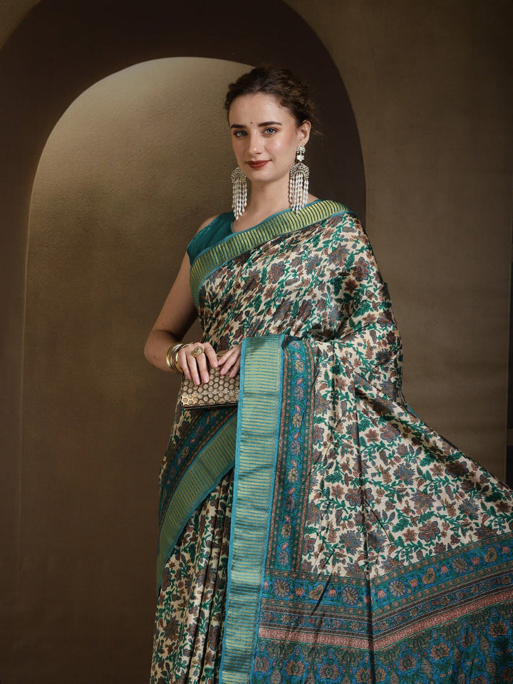Digital Printed Art Silk Saree