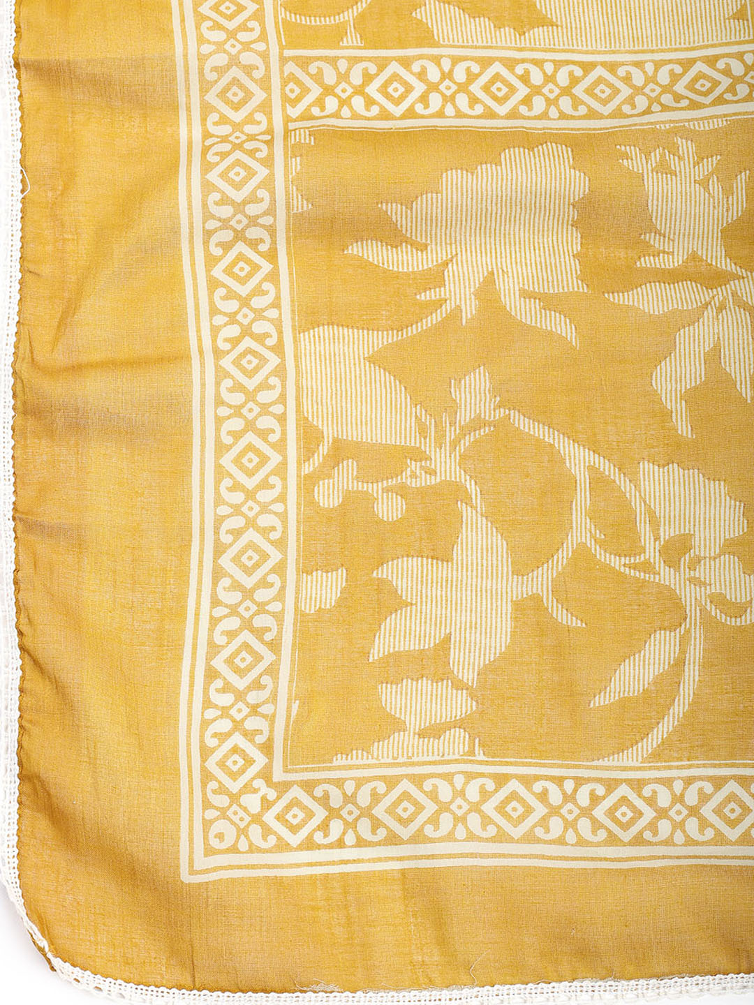 Printed Cotton Blend Unstitched Suit With Dupatta