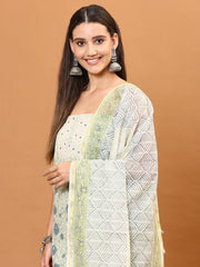 Printed Cotton Unstitched Suit With Dupatta