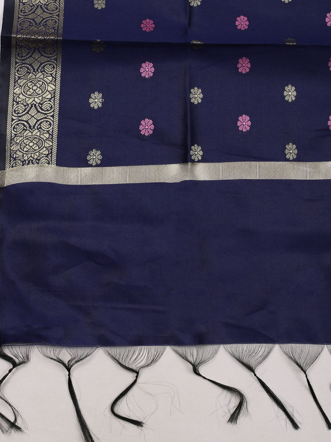 Woven Chanderi Unstitched Suit With Dupatta