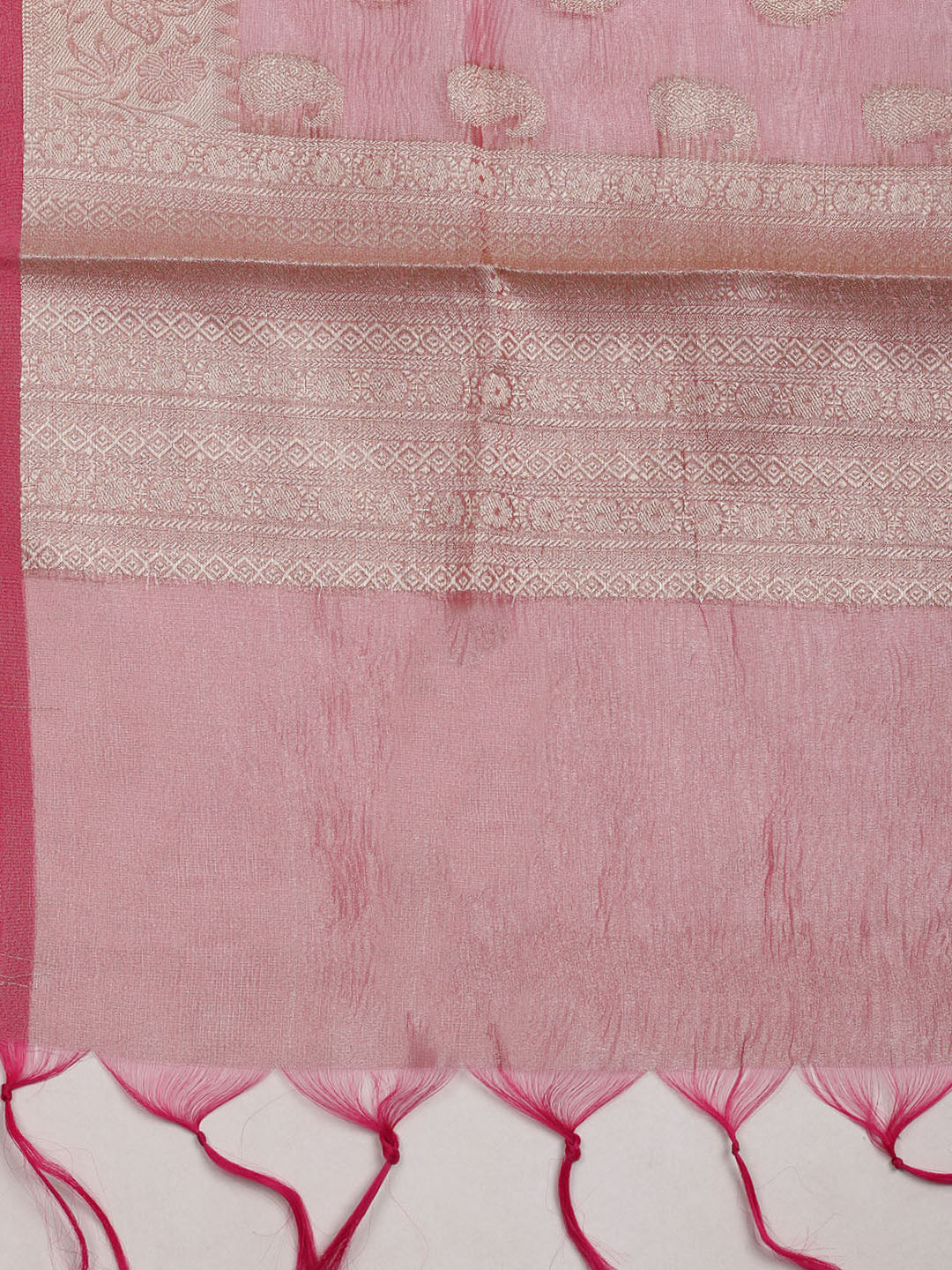 Neck Embroidered Tissue Unstitched Suit With Dupatta