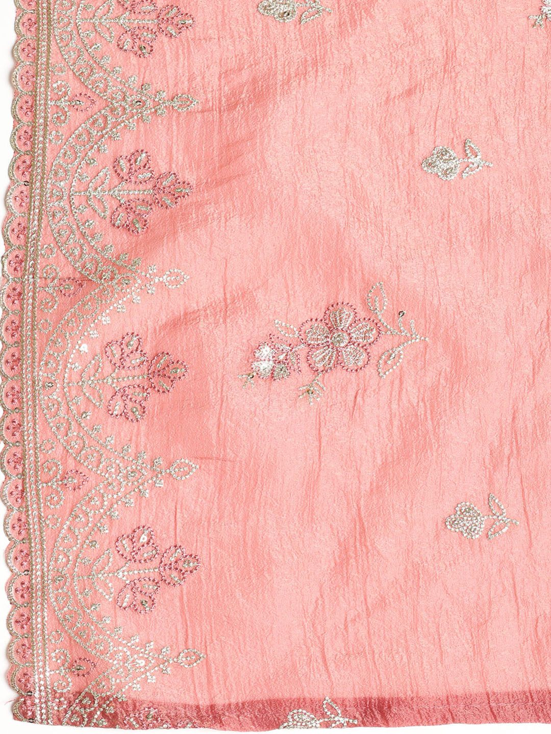 Embroidered Tissue Unstitched Suit With Dupatta