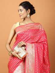 Stone Work Satin Woven Saree