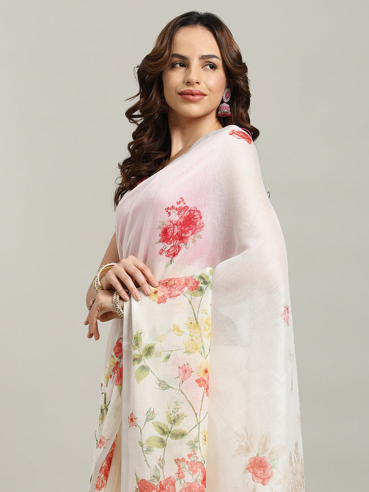 Maheshwari Printed Dola Cotton Saree