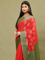 Zari Border Woven Handloom Saree