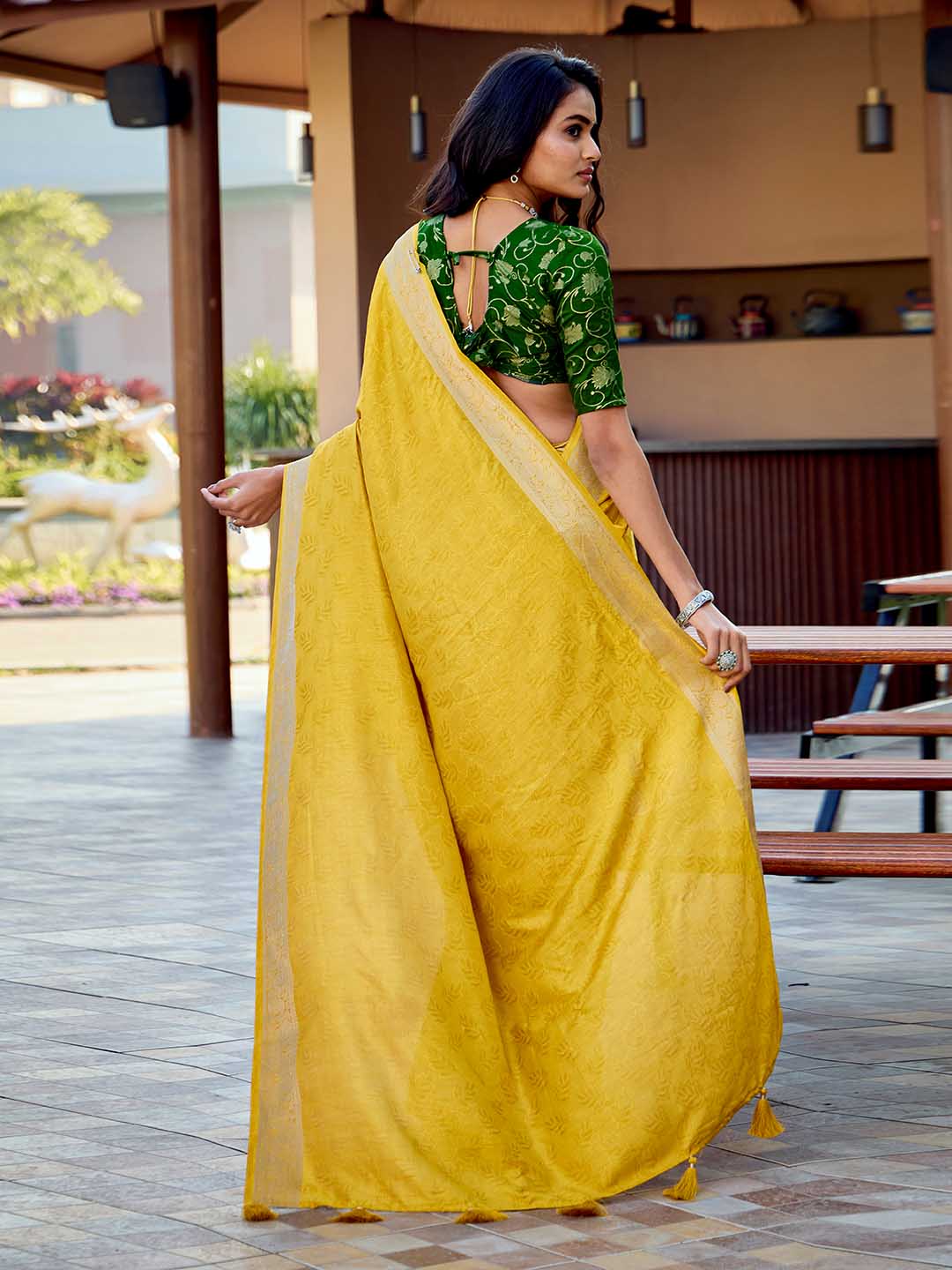 Zari Border Art Silk Saree