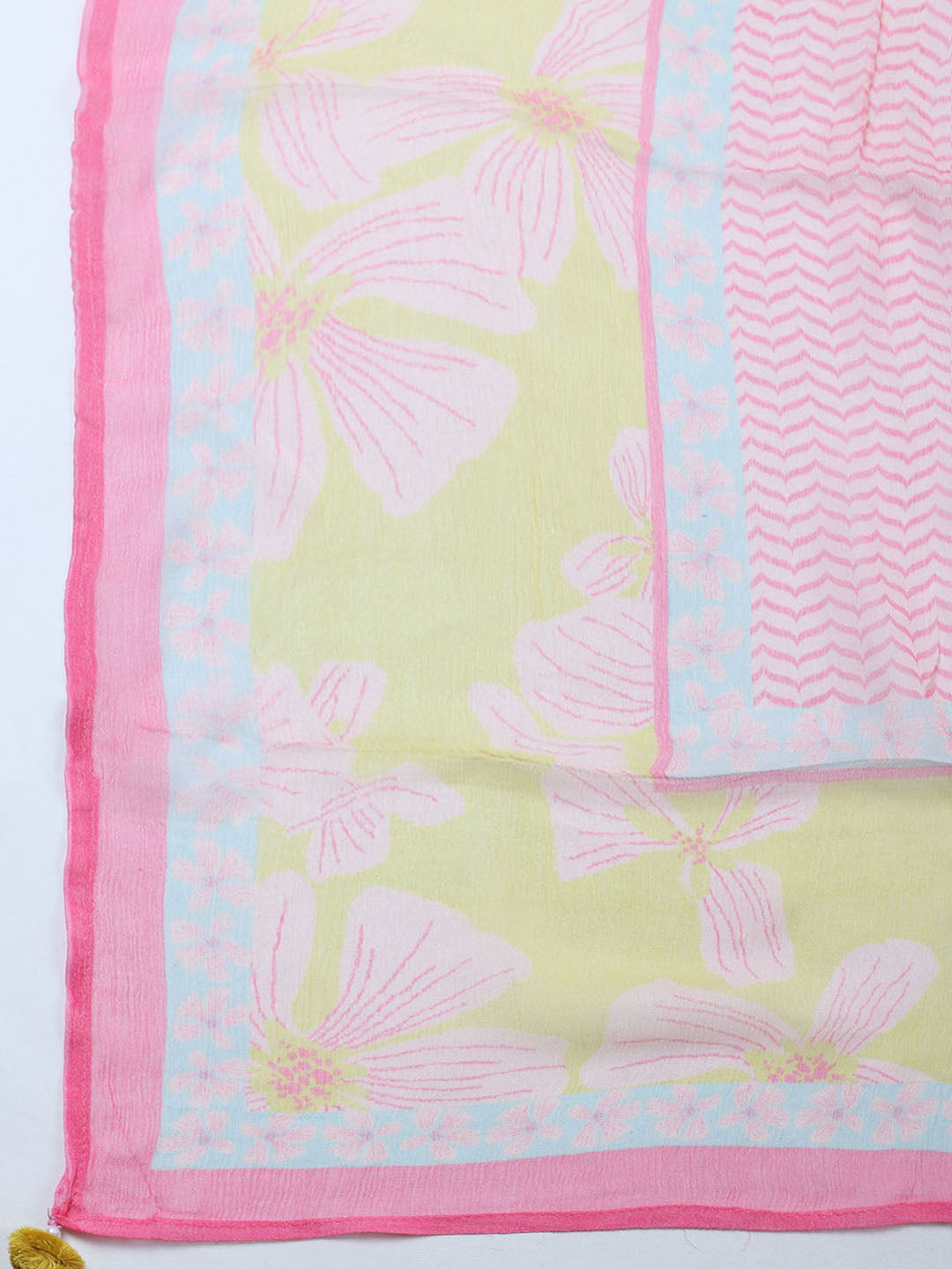 Printed Muslin Unstitched Suit With Pant &amp; Dupatta