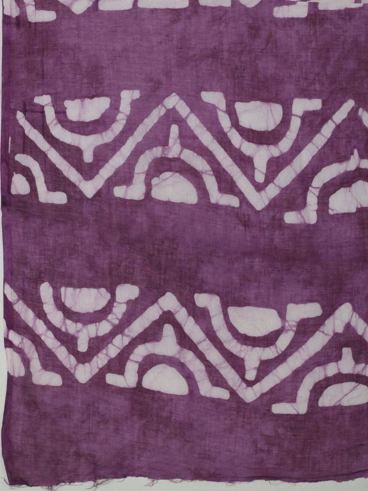 Printed Cotton Unstitched Kurta With Pant &amp; Dupatta