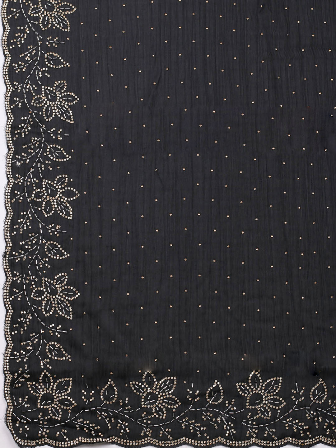 Embellished Chiffon Unstitched Suit With Pant &amp; Dupatta