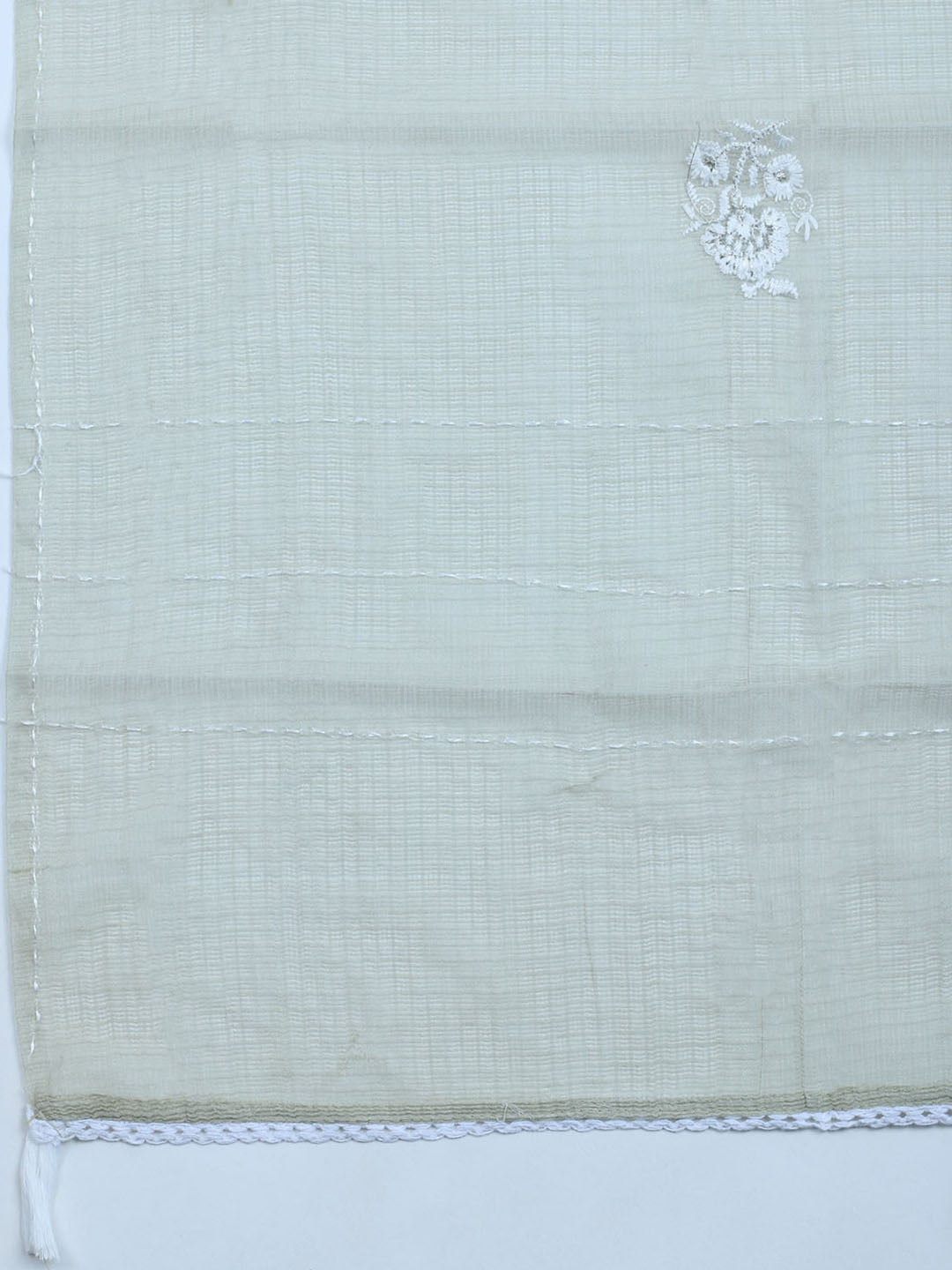 Neck Embroidered Cotton Blend Unstitched Suit With Dupatta