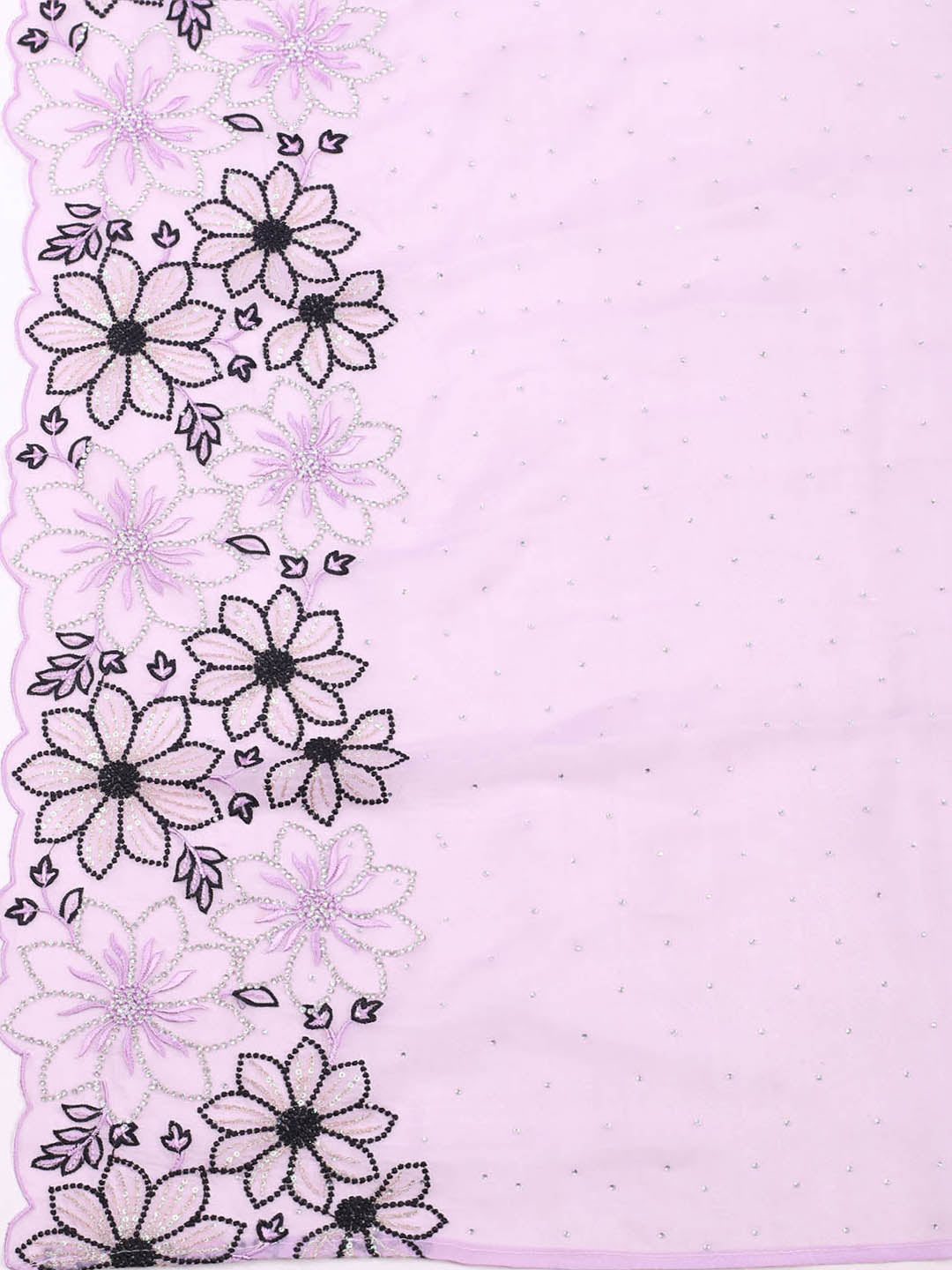 Embellished Organza Unstitched Suit With Pant &amp; Dupatta