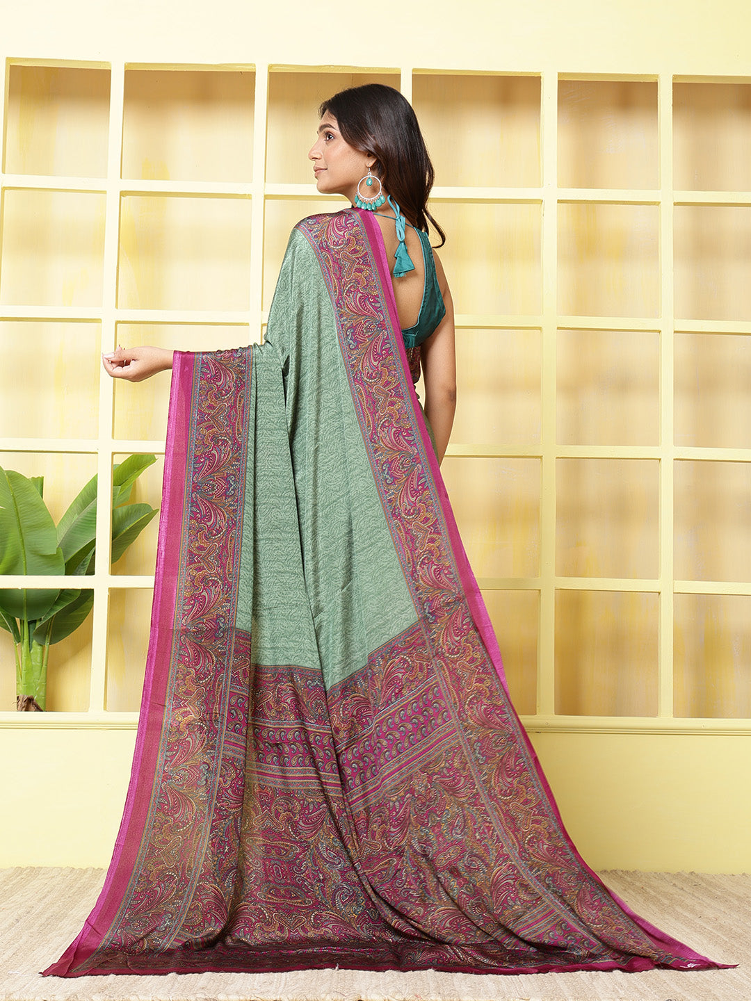 Digital Printed Crepe Saree