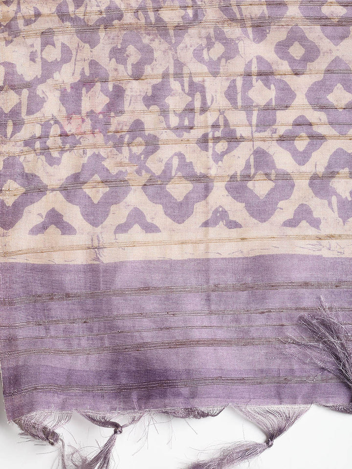 Neck Embroidered Chanderi Unstitched Suit With Dupatta