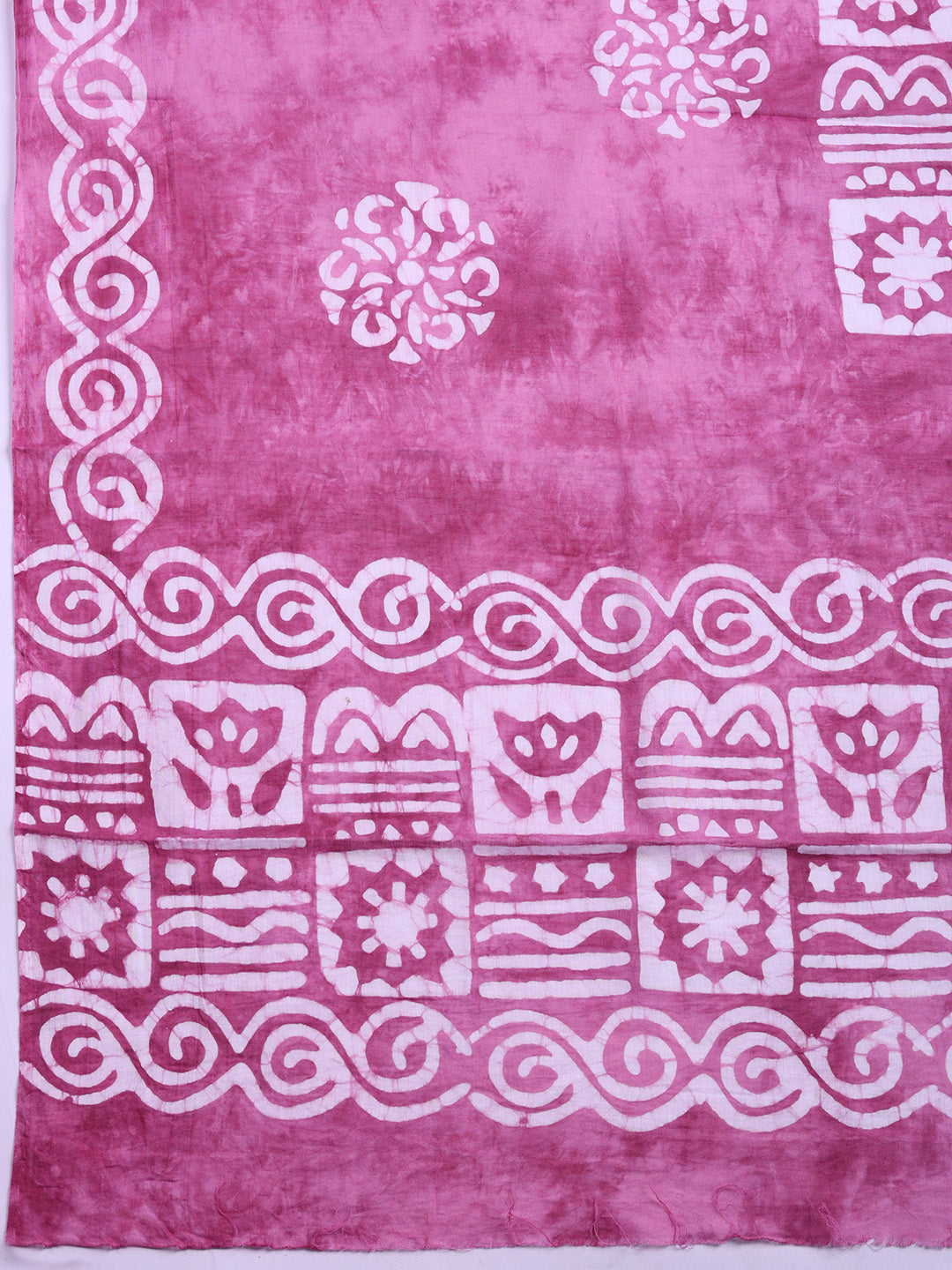 Printed Cotton Blend Unstitched Suit With Pant &amp; Dupatta