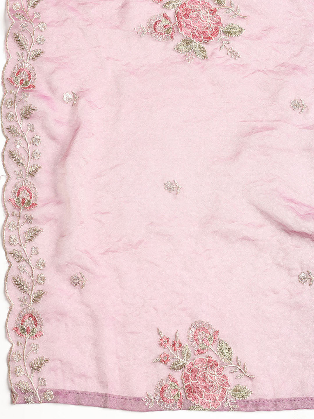 Embroidered Tissue Unstitched Suit With Dupatta