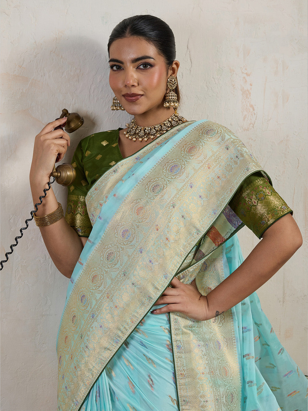 Plain Chiffon Saree
