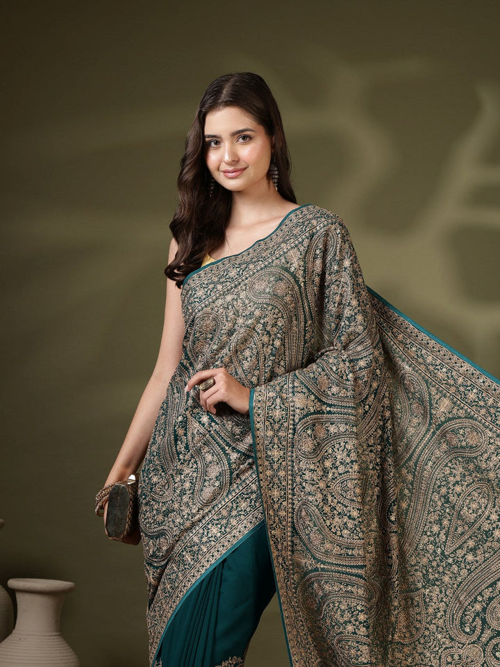 Embroidered Georgette Saree