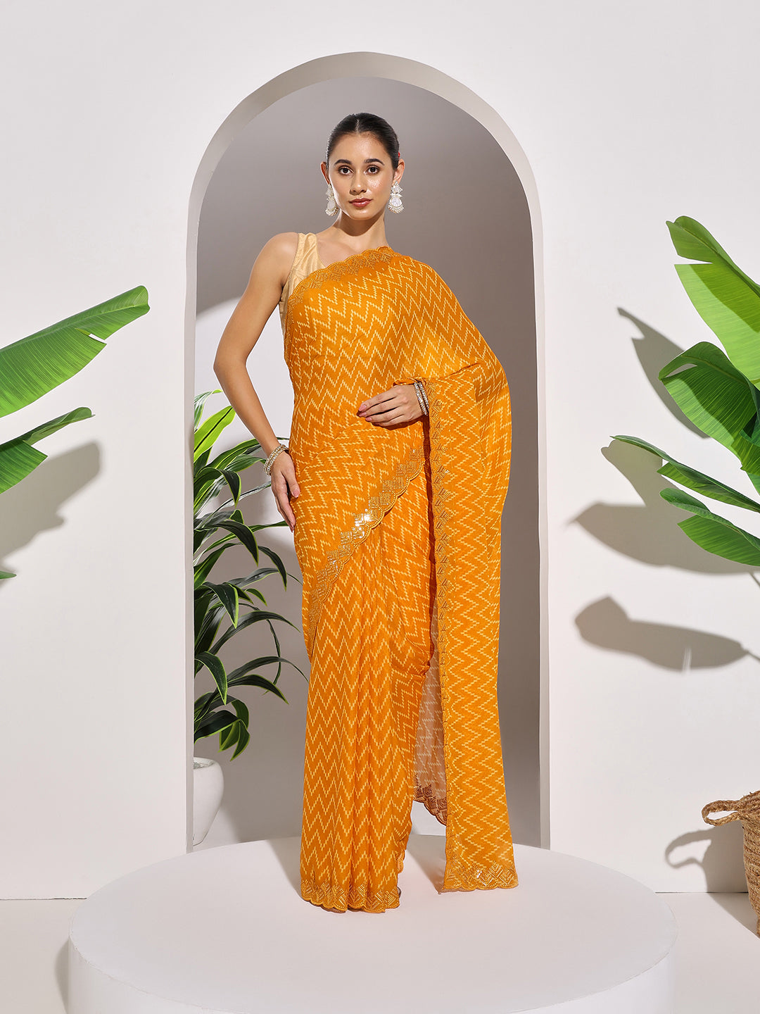 Printed Georgette Saree