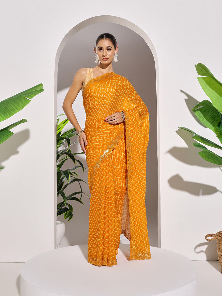 Printed Georgette Saree