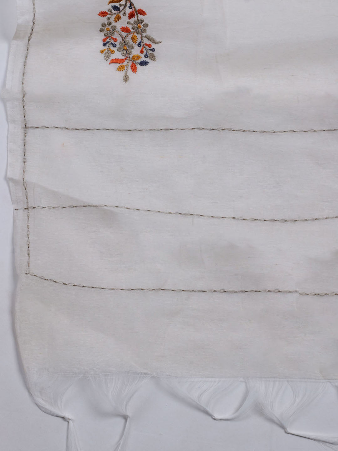 Neck Embroidered Cotton Blend Unstitched Suit With Dupatta