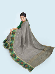 Plain Zari Border Art Silk Saree