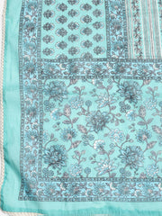 Printed Cotton Blend Unstitched Suit With Dupatta