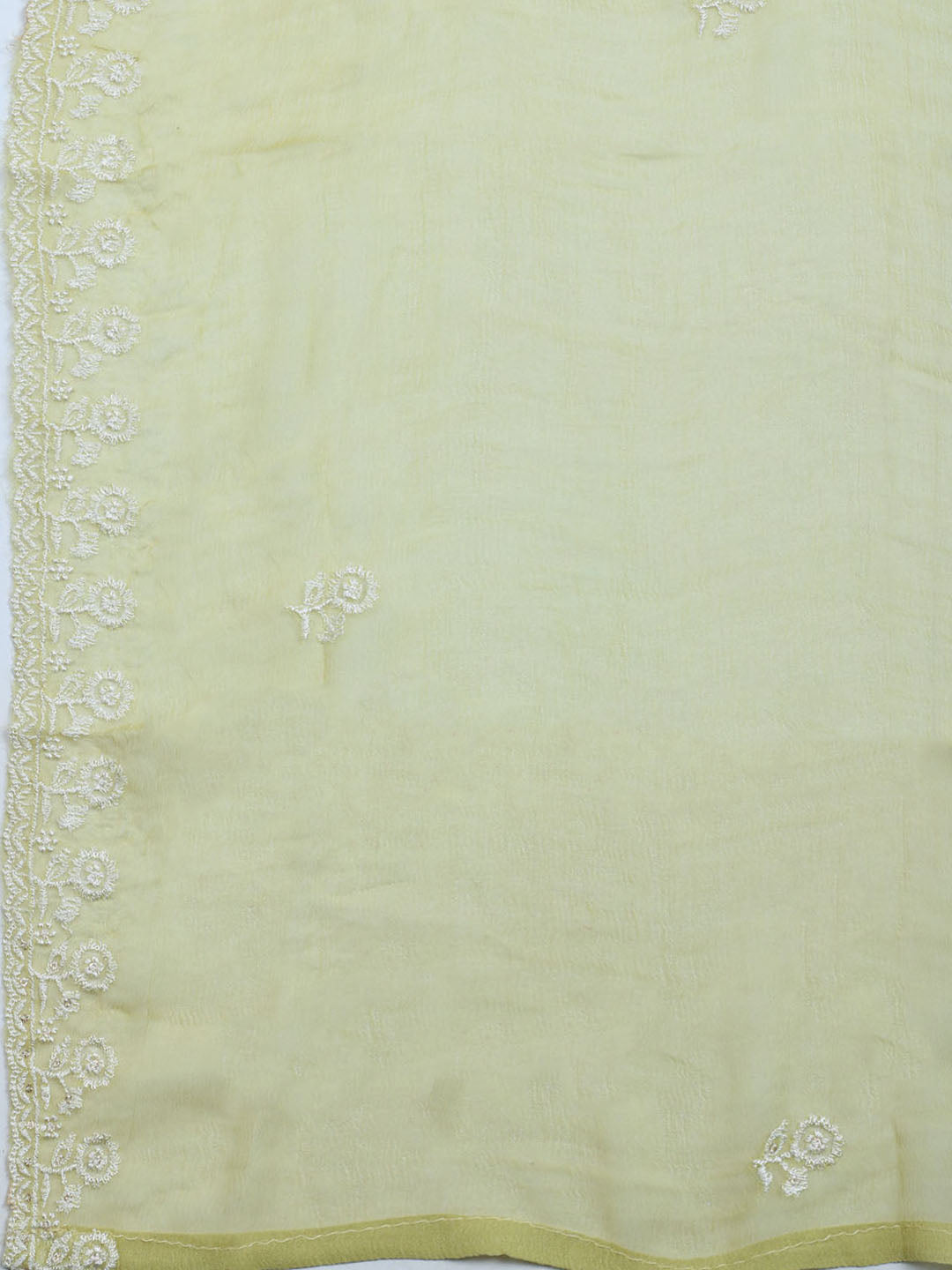 Embroidered Crepe Unstitched Suit With Dupatta