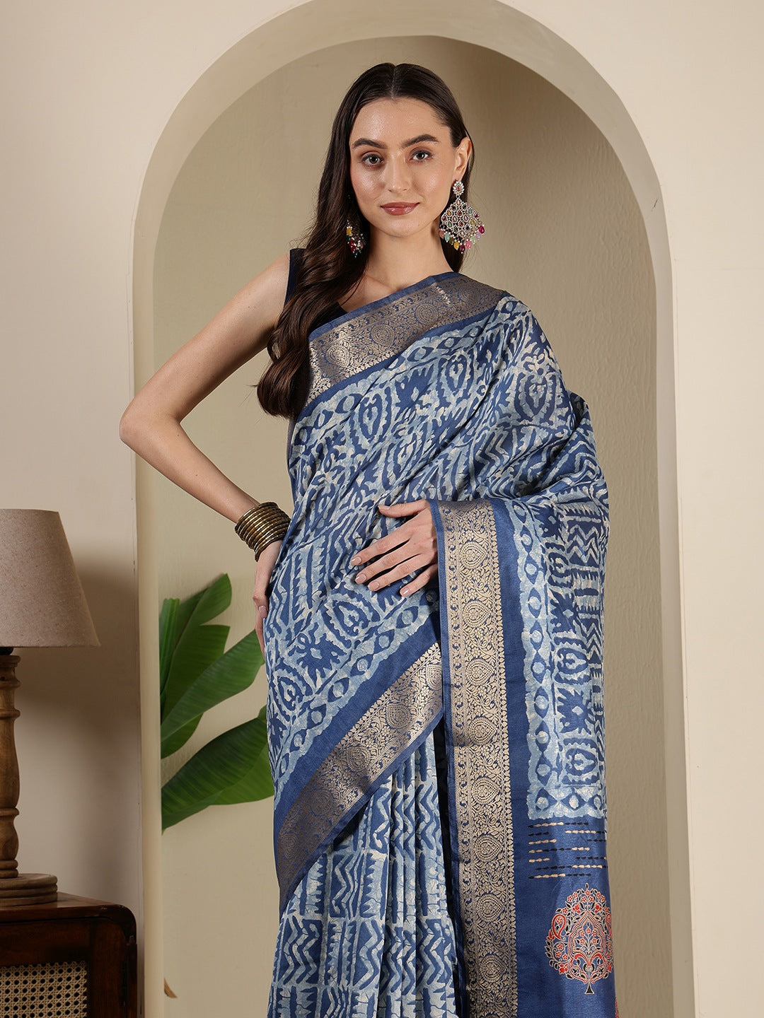 Digital Printed Art Silk Saree