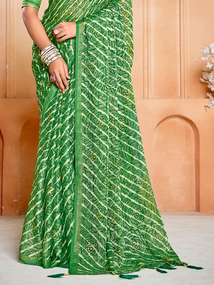 Digital Printed Chiffon Saree