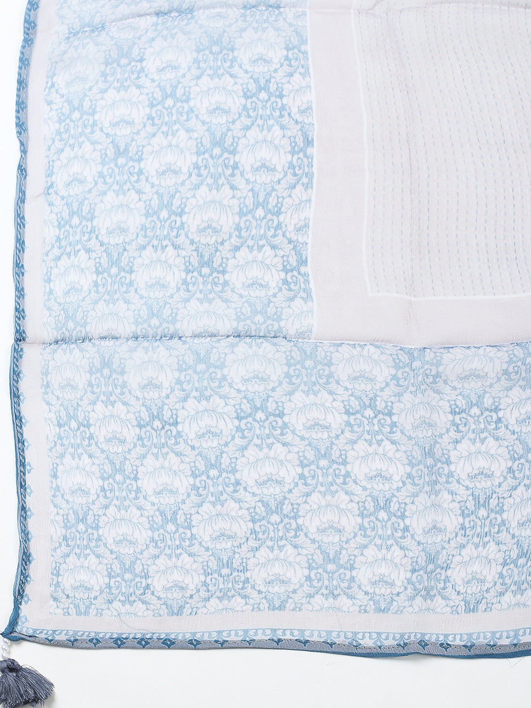 Printed Muslin Unstitched Suit With Pant &amp; Dupatta