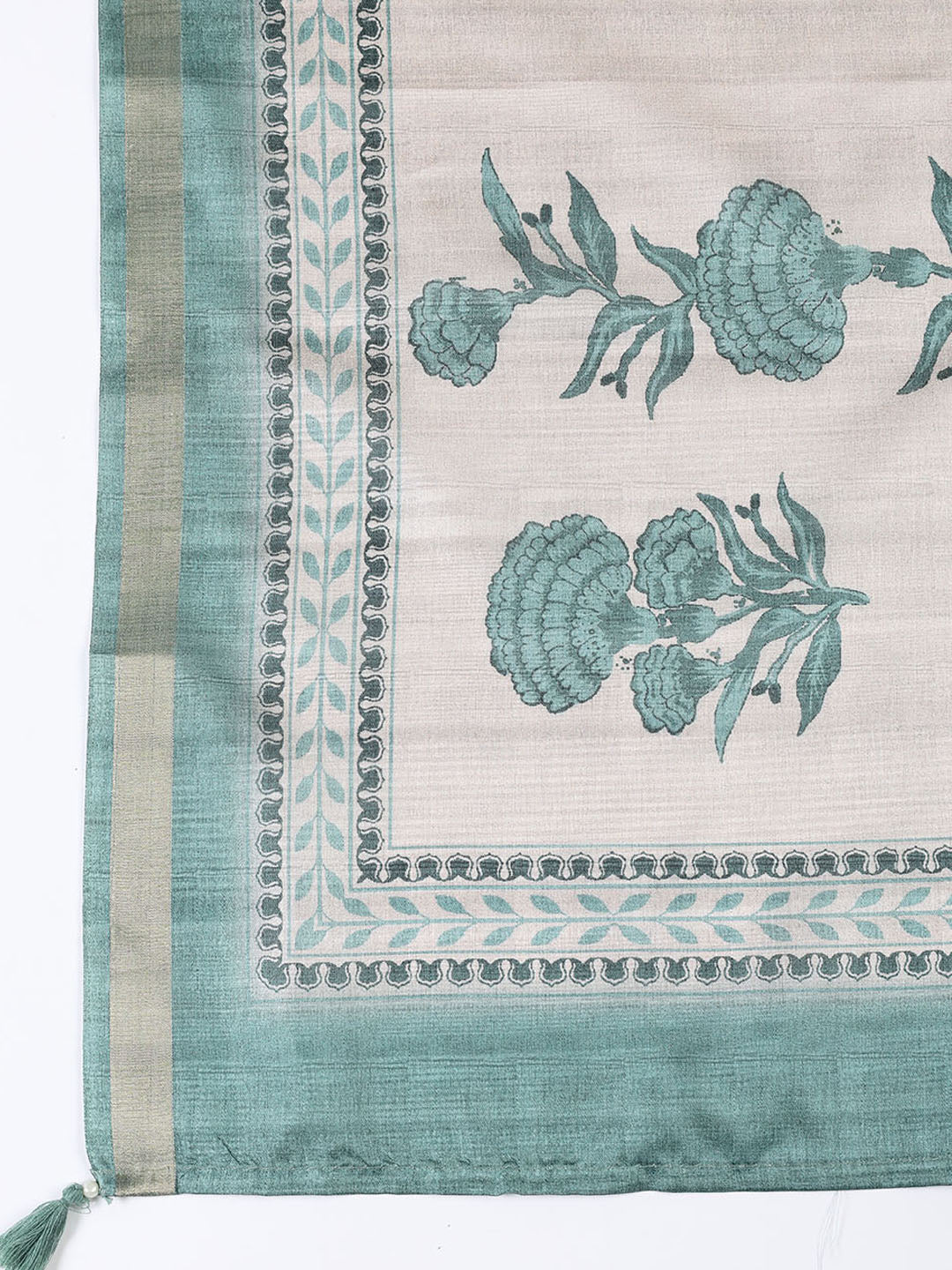 Printed Chanderi Unstitched Suit With Dupatta