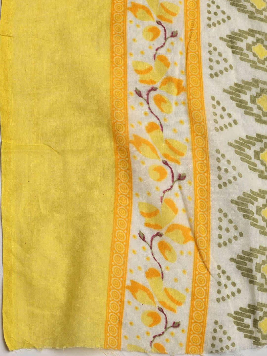 Printed Cotton Blend Unstitched Suit With Dupatta