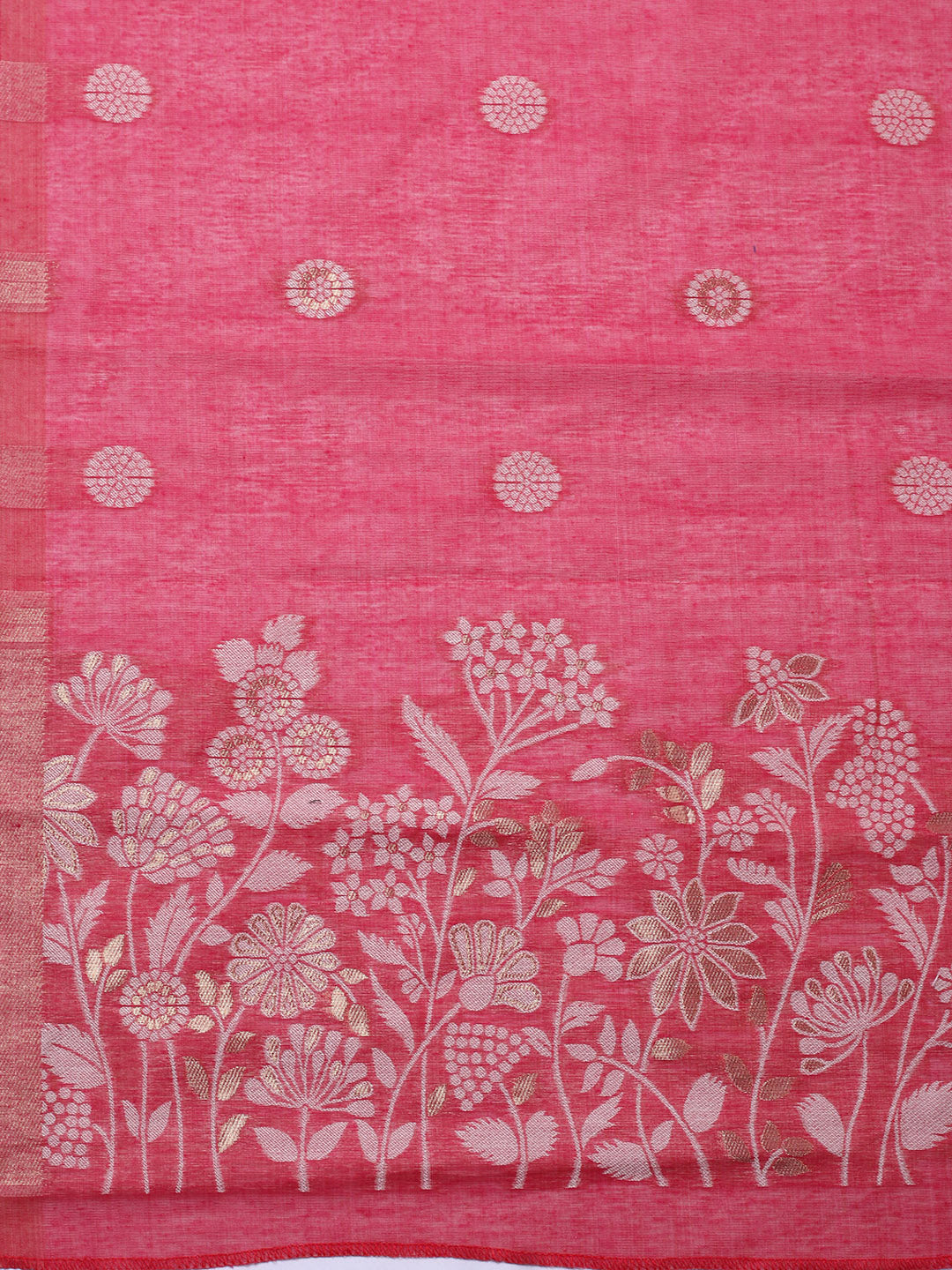 Embroidered Cotton Blend Unstitched Suit With Pant &amp; Dupatta