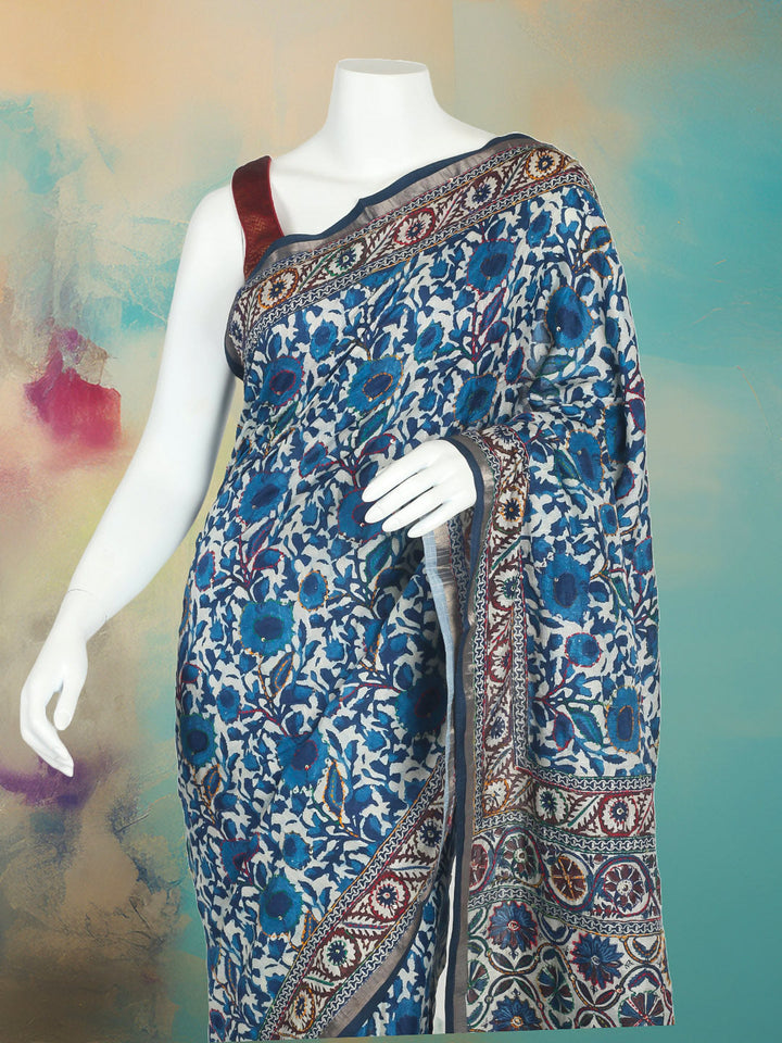 Floral Printed Art Silk Saree