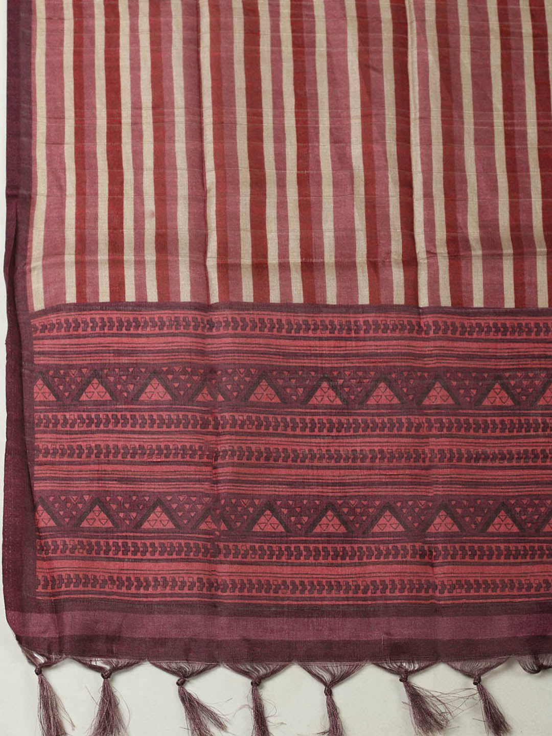 Printed Chanderi Unstitched Suit With Pant &amp; Dupatta