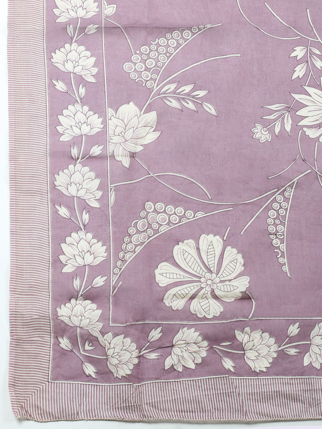 Printed Cotton Blend Unstitched Suit With Pant &amp; Dupatta