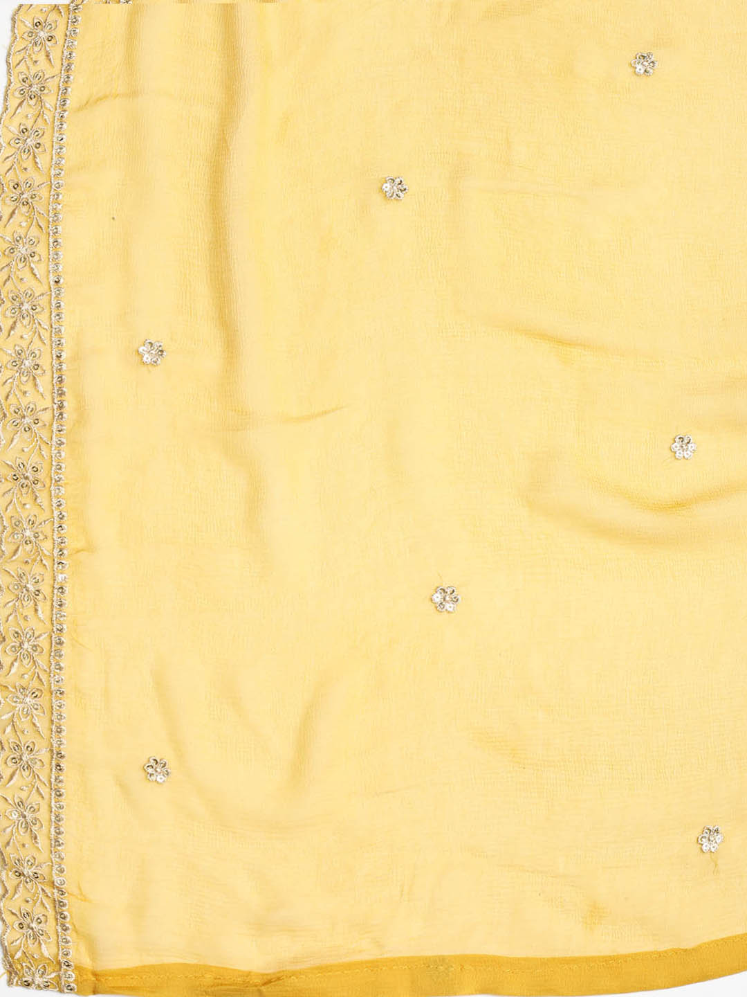 Border With Booti Muslin Unstitched Suit With Dupatta