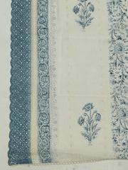Printed Cotton Unstitched Suits Printed Suit With Pant & Dupatta