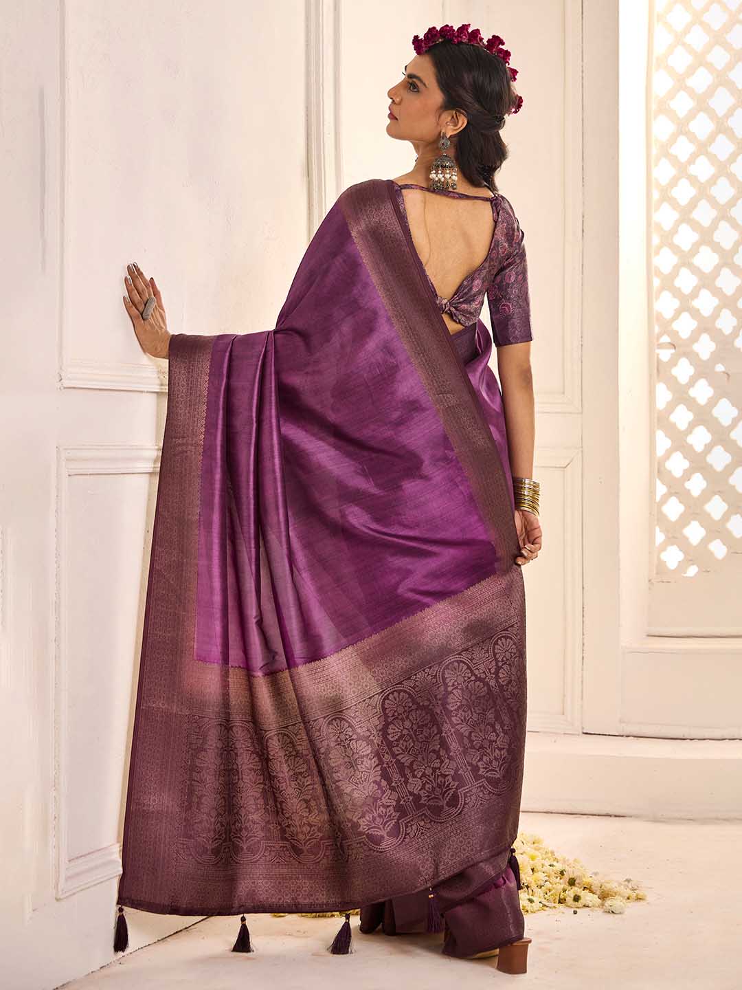 Zari Border Art Silk Saree
