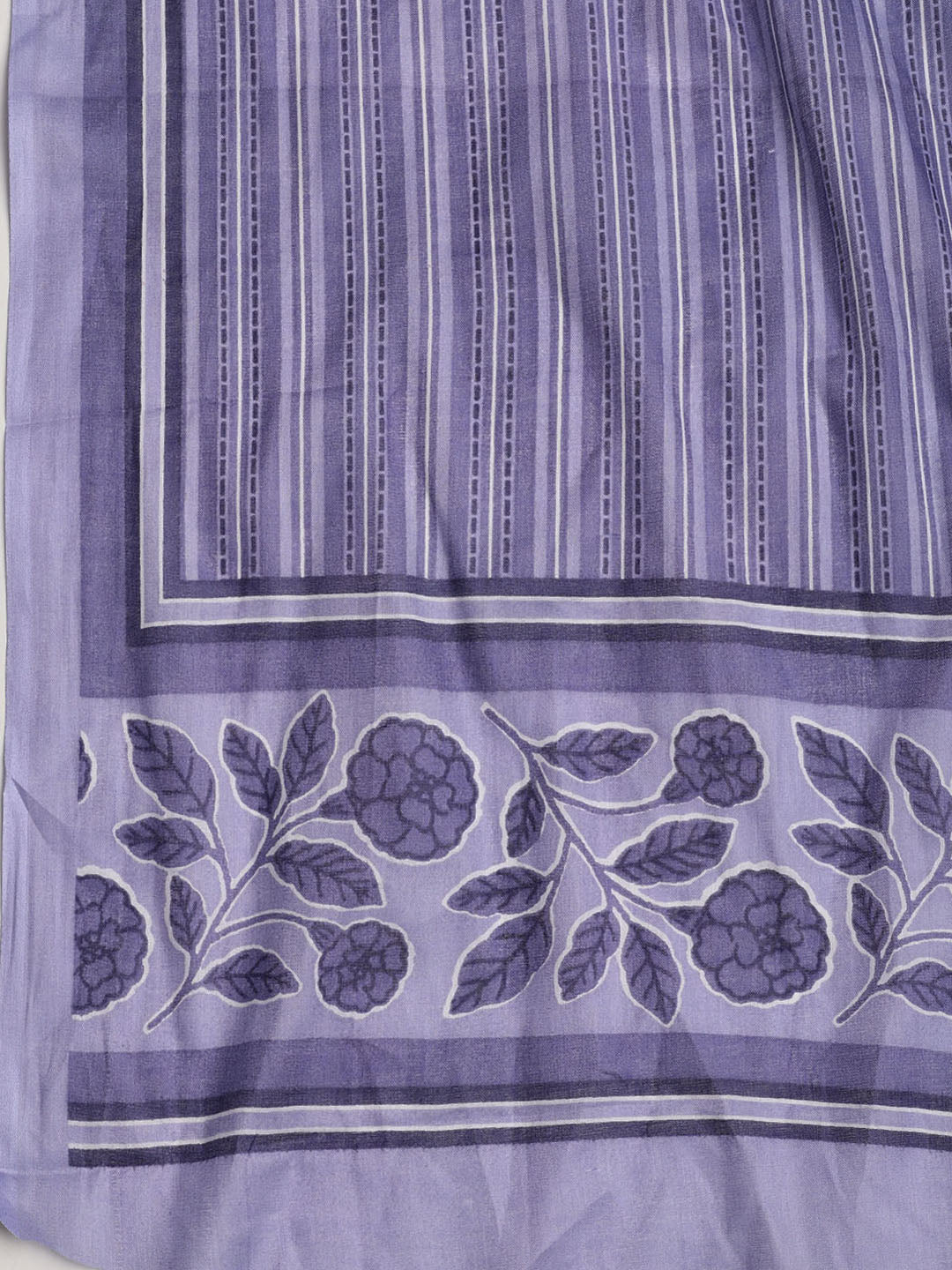 Printed Cotton Blend Unstitched Suit With Dupatta