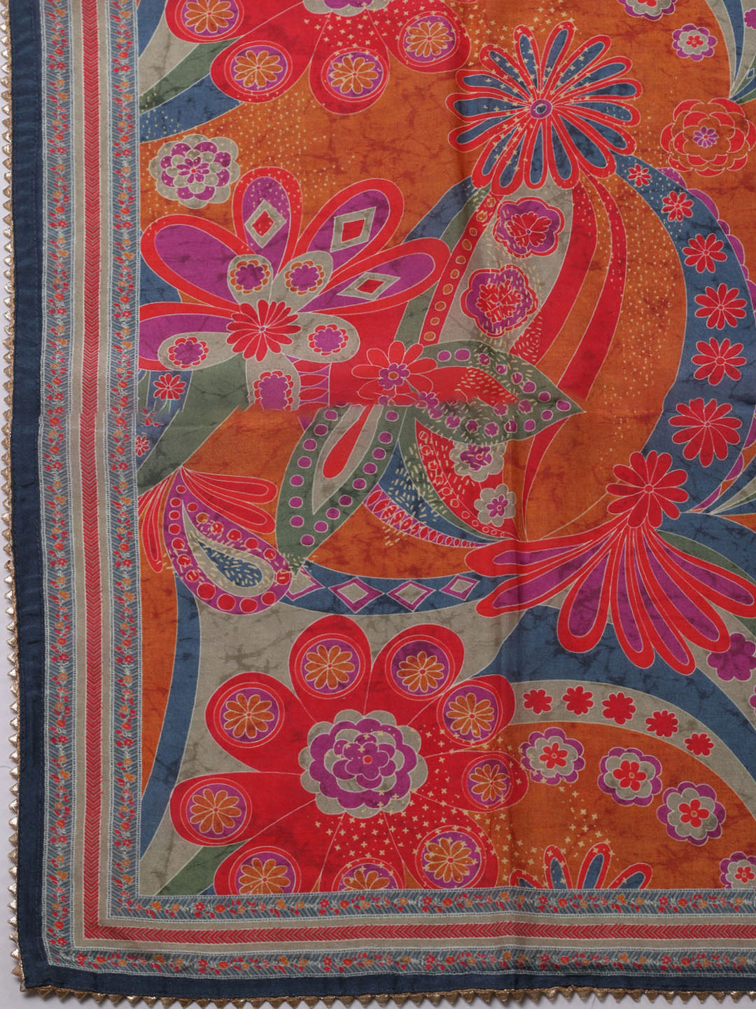 Neck Embroidered Muslin Unstitched Suit With Dupatta