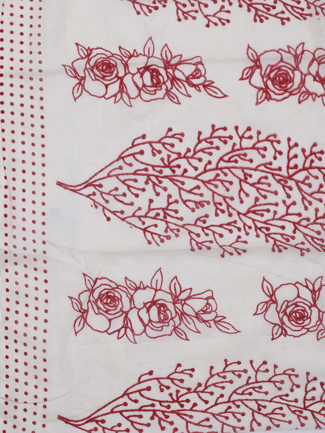 Neck Embroidered Cotton Blend Unstitched Suit With Dupatta