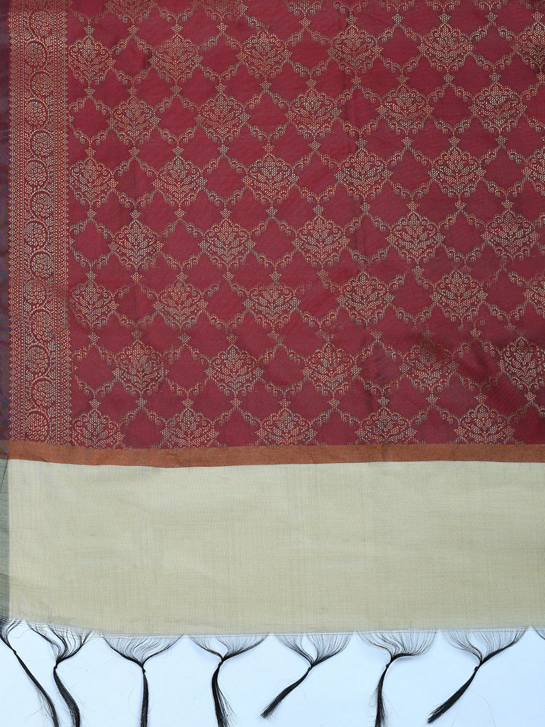 Woven Design Chanderi Unstitched Suit With Pant &amp; Dupatta